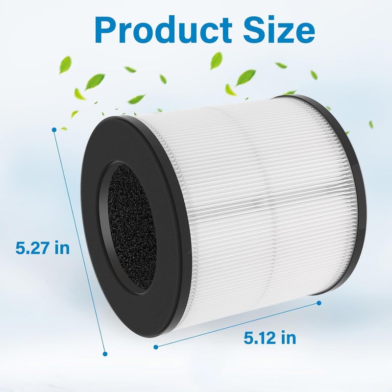 Sinnya 2 Pack AP050 AP052 H13 True HEPA Filter Replacement Fit for Tailulu Air Puri-Fier Filter Replacement Fit for Tailulu AP050 AP052 Air Puri-Fier for Bedroom Home 1200 Ft², 3-Stage Filtration - Image 3
